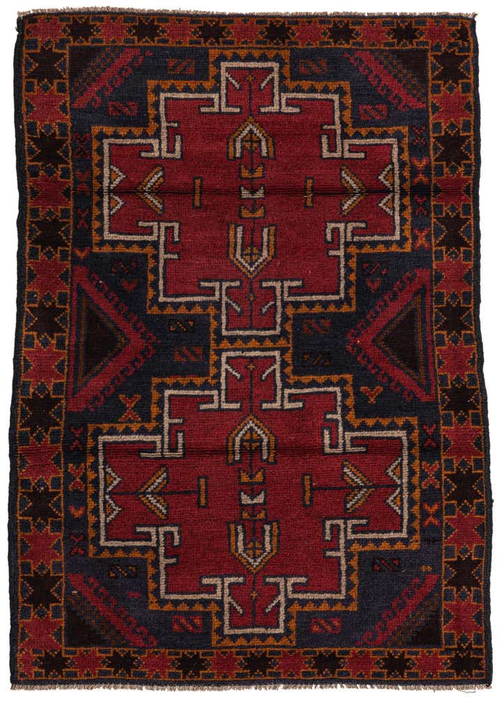 2' 10 x 4' 5 Hand Knotted Balouch Persian Wool Rug