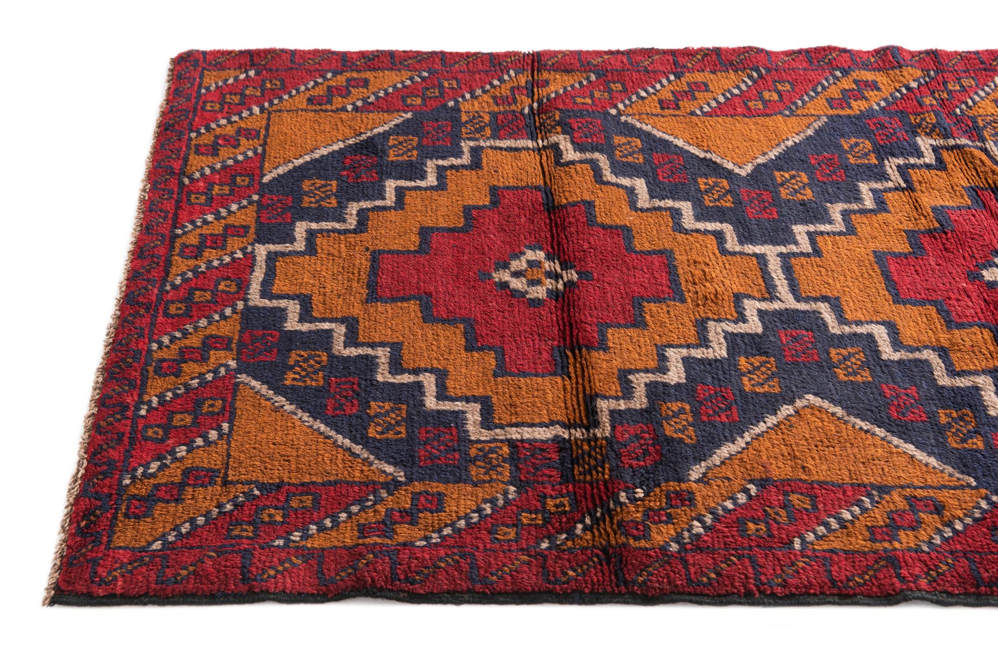 3' x 4' 7 Hand Knotted Balouch Persian Wool Rug