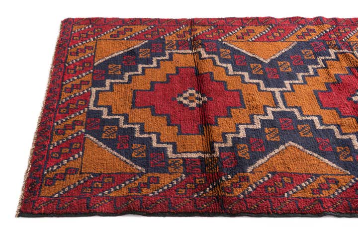 3' x 4' 7 Hand Knotted Balouch Persian Wool Rug
