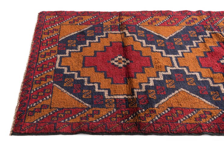 Detail image of 3' x 4' 7 Hand Knotted Balouch Persian Wool Rug