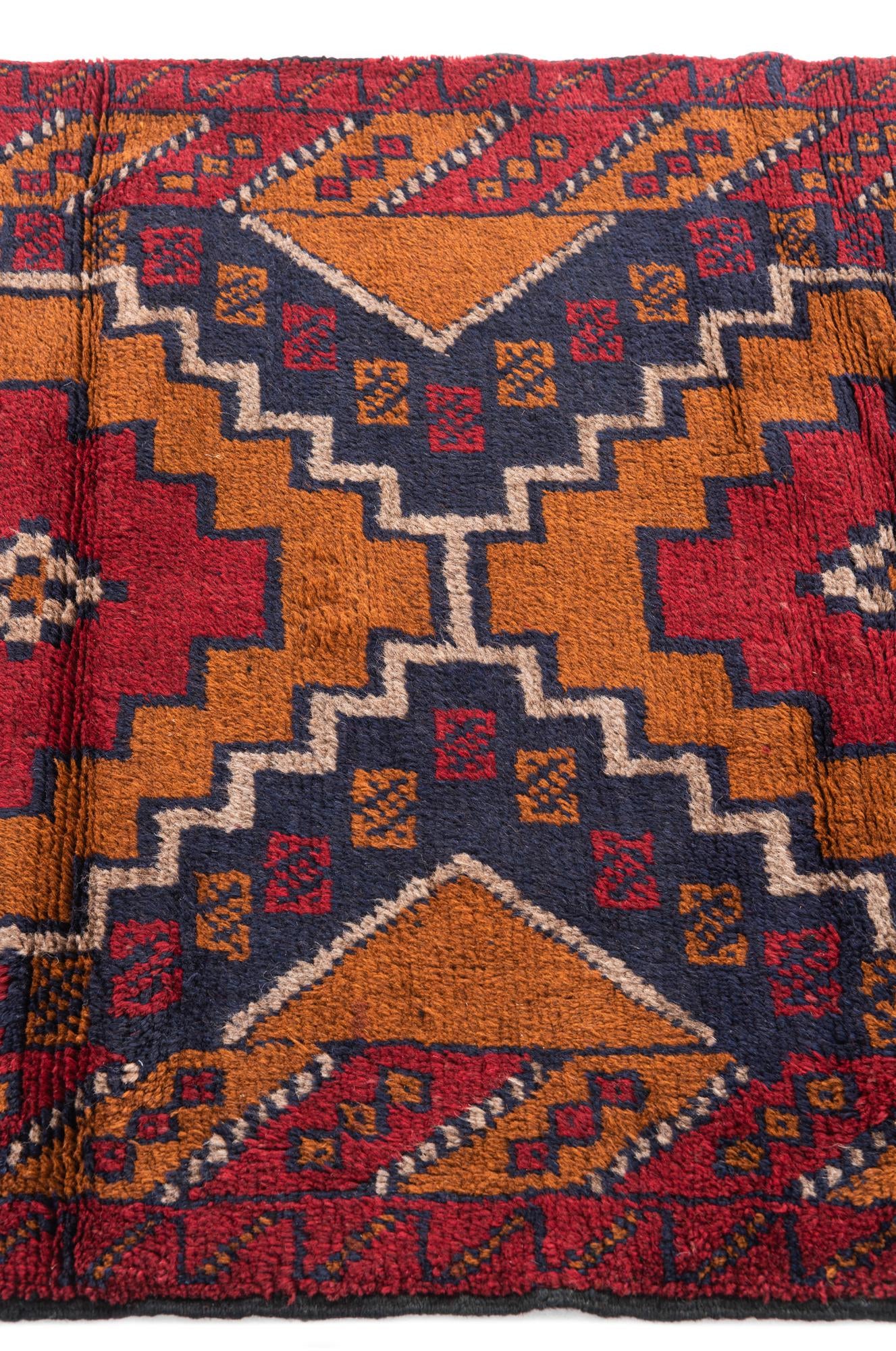 3' x 4' 7 Hand Knotted Balouch Persian Wool Rug