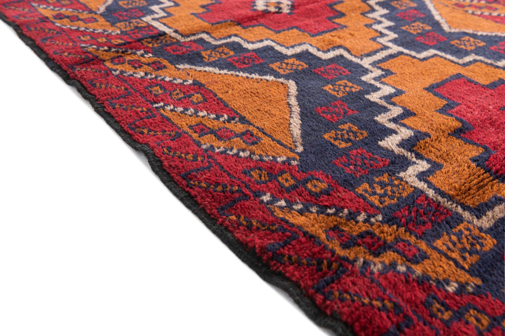 3' x 4' 7 Hand Knotted Balouch Persian Wool Rug