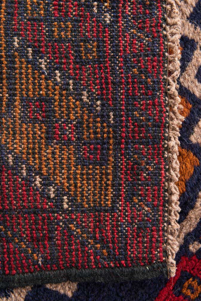 3' x 4' 7 Hand Knotted Balouch Persian Wool Rug