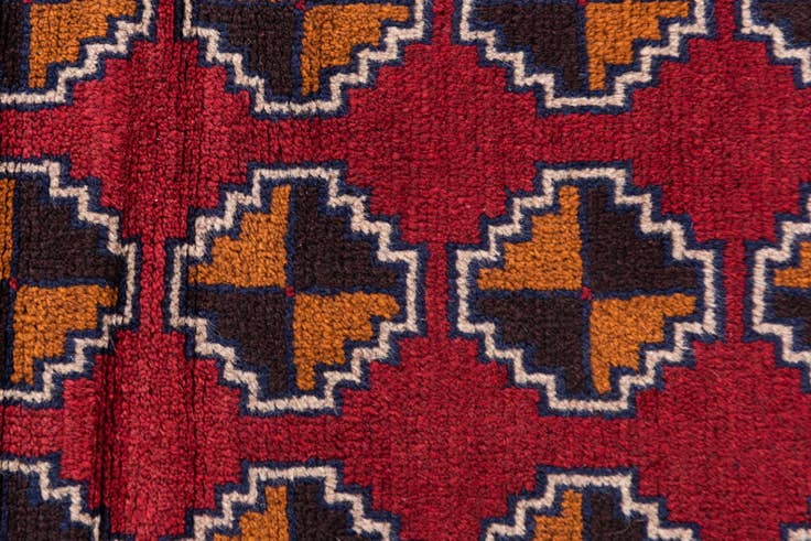 Detail image of 3' x 4' 5 Hand Knotted Balouch Persian Wool Rug
