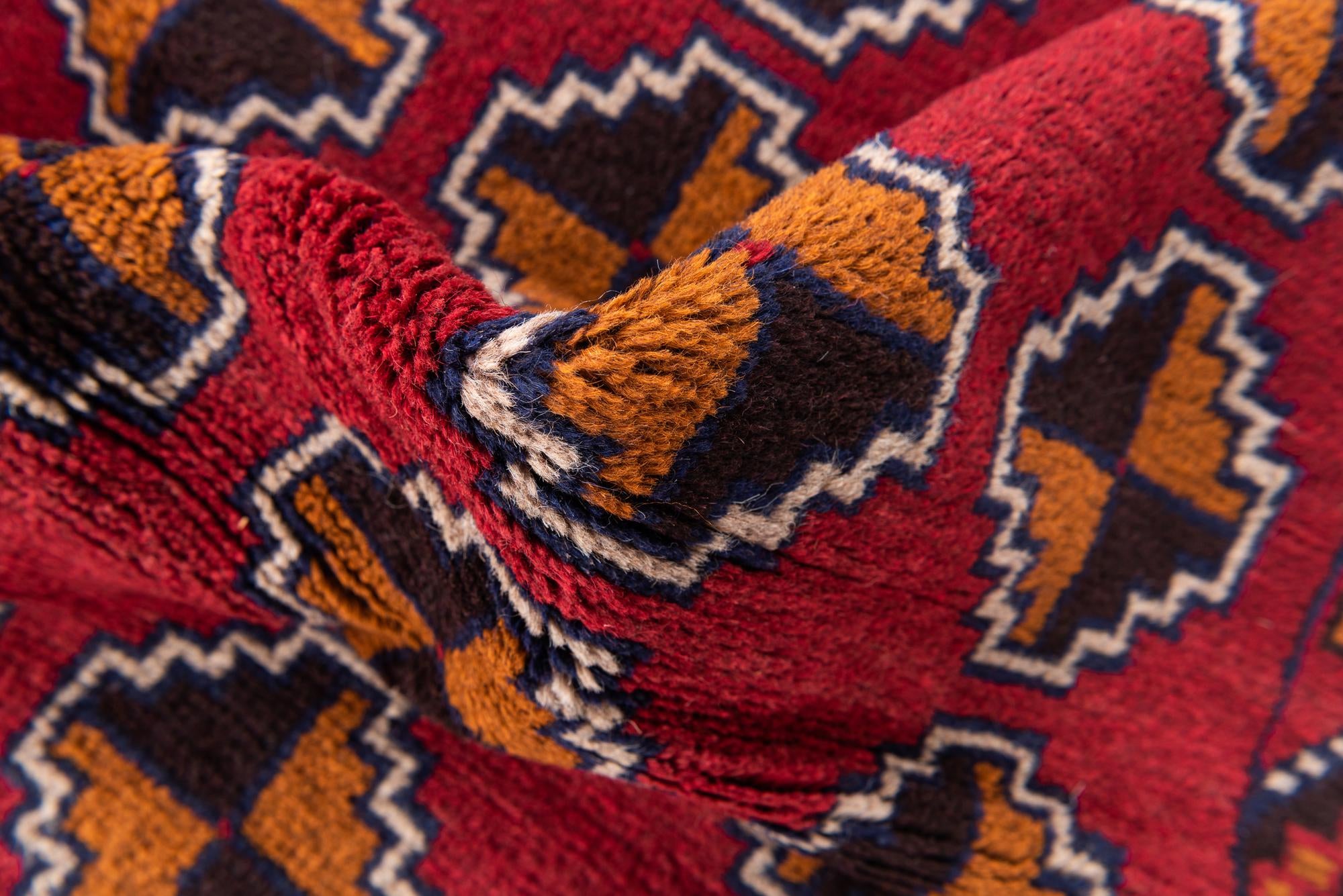 3' x 4' 5 Hand Knotted Balouch Persian Wool Rug