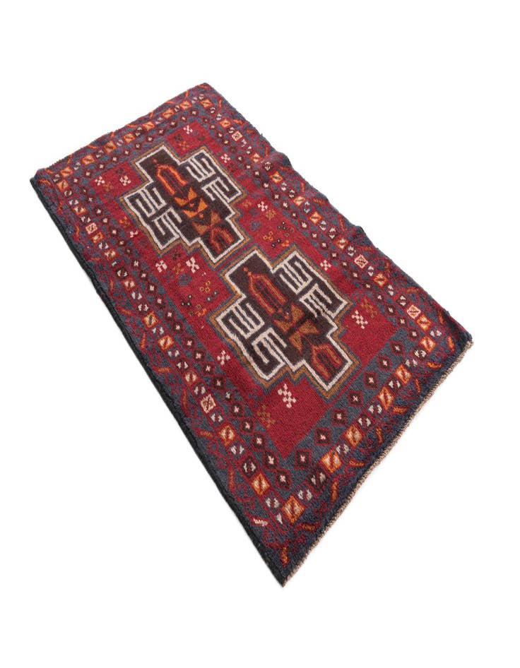 Detail image of 2' 10 x 4' 9  Hand Knotted Balouch Persian Wool Rug