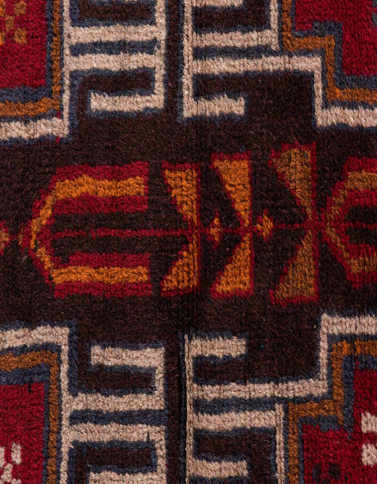 Detail image of 2' 10 x 4' 9  Hand Knotted Balouch Persian Wool Rug