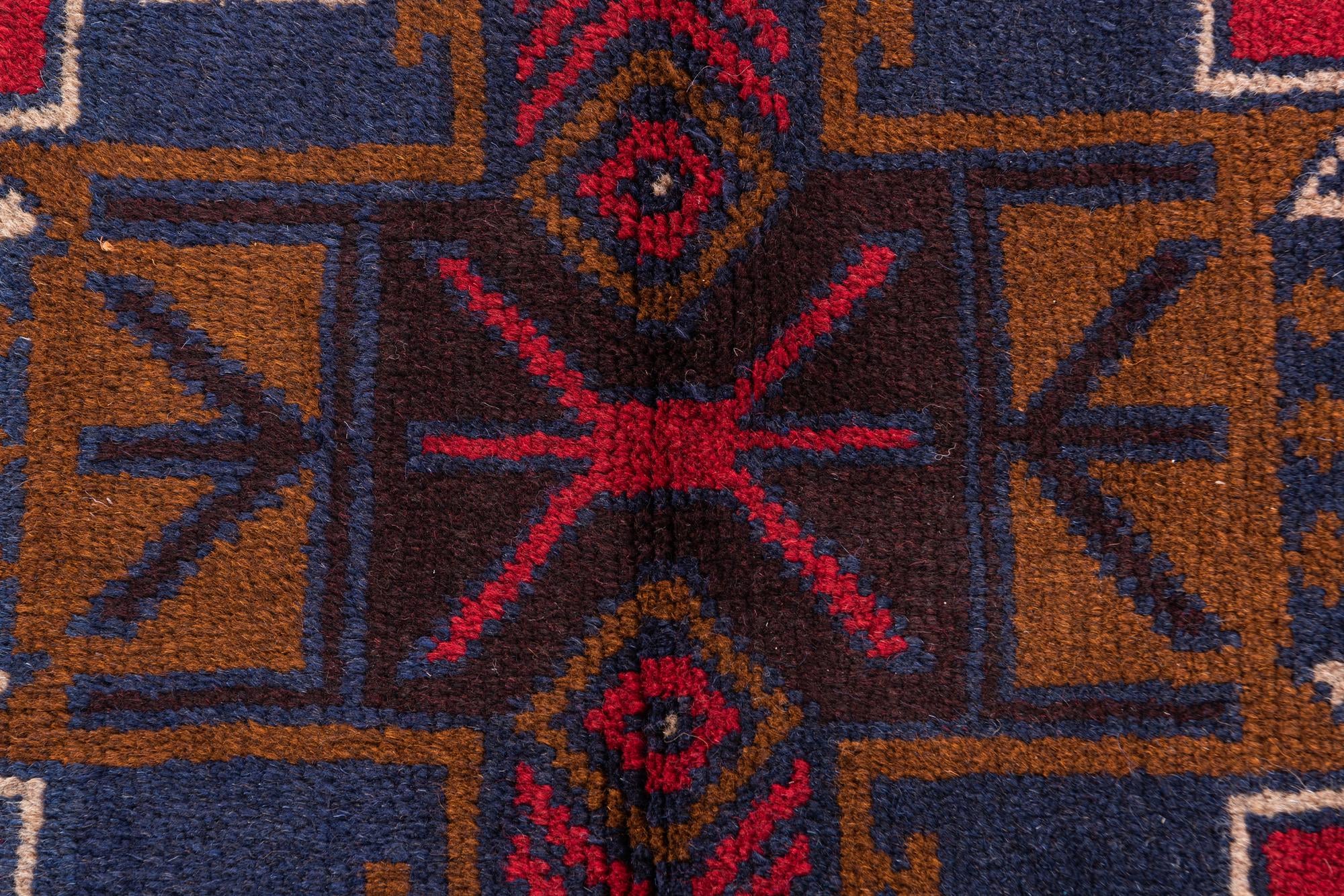 3' x 4' 8 Hand Knotted Balouch Persian Wool Rug