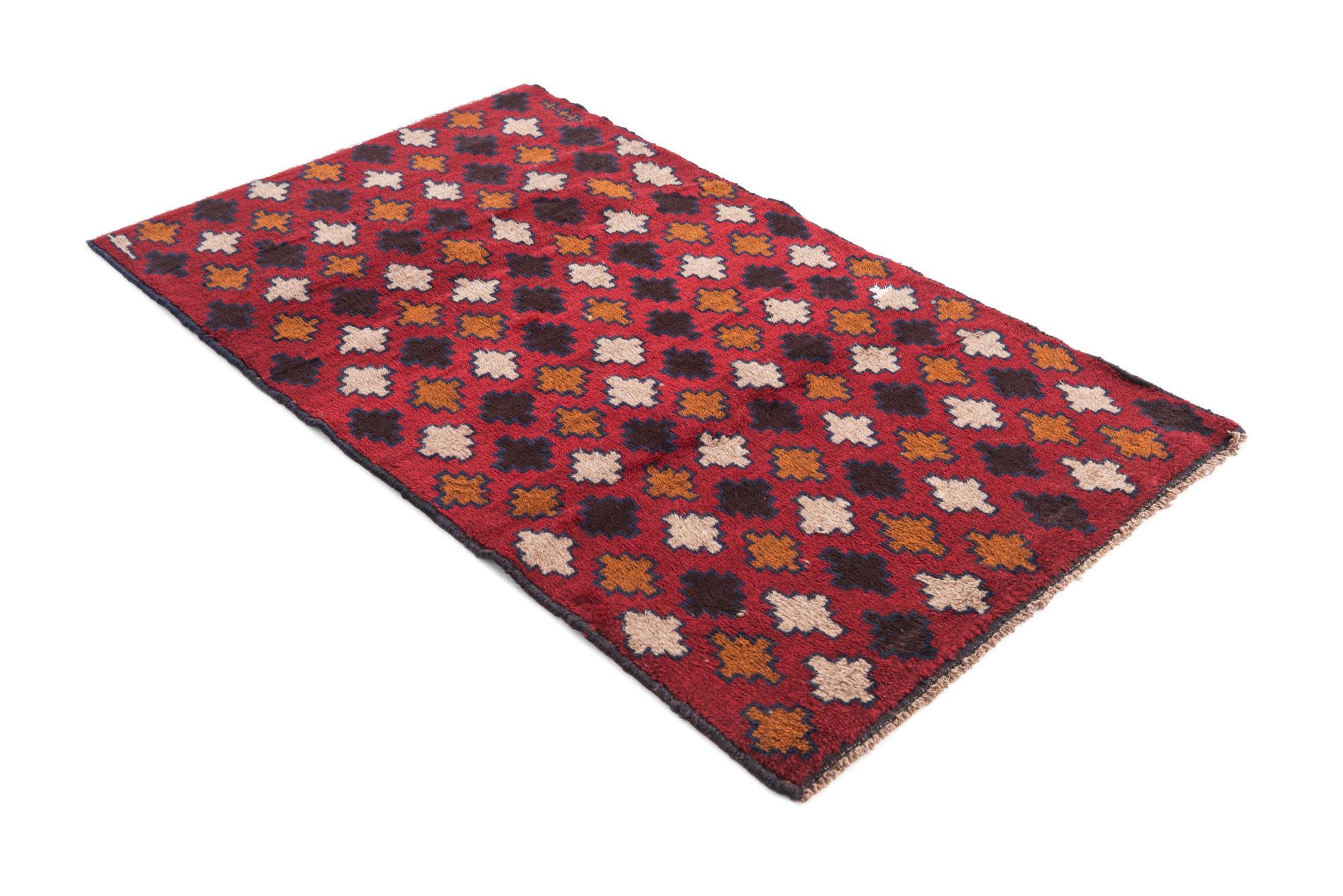 2' 9 x 4' 8 Hand Knotted Balouch Persian Wool Rug