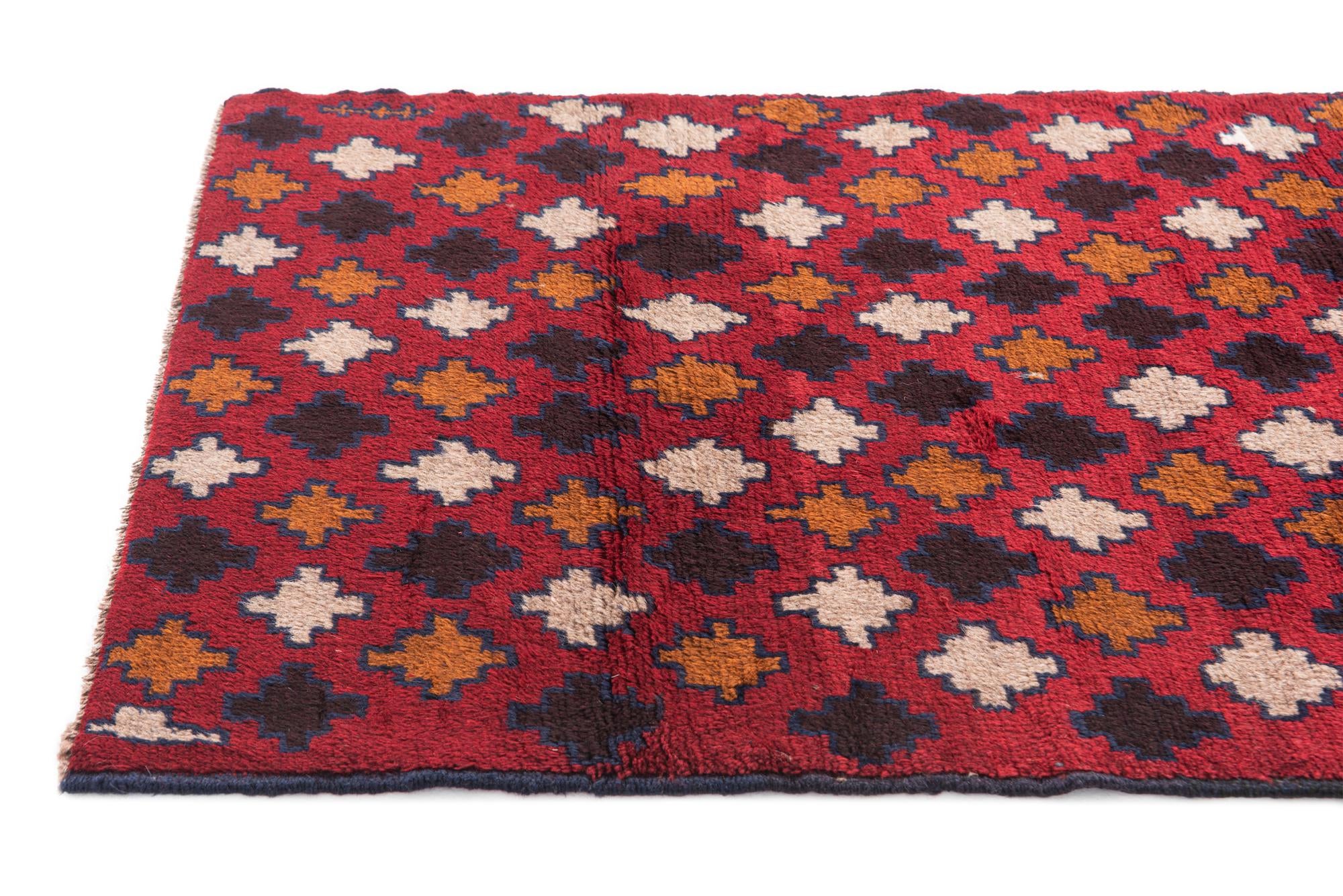 2' 9 x 4' 8 Hand Knotted Balouch Persian Wool Rug
