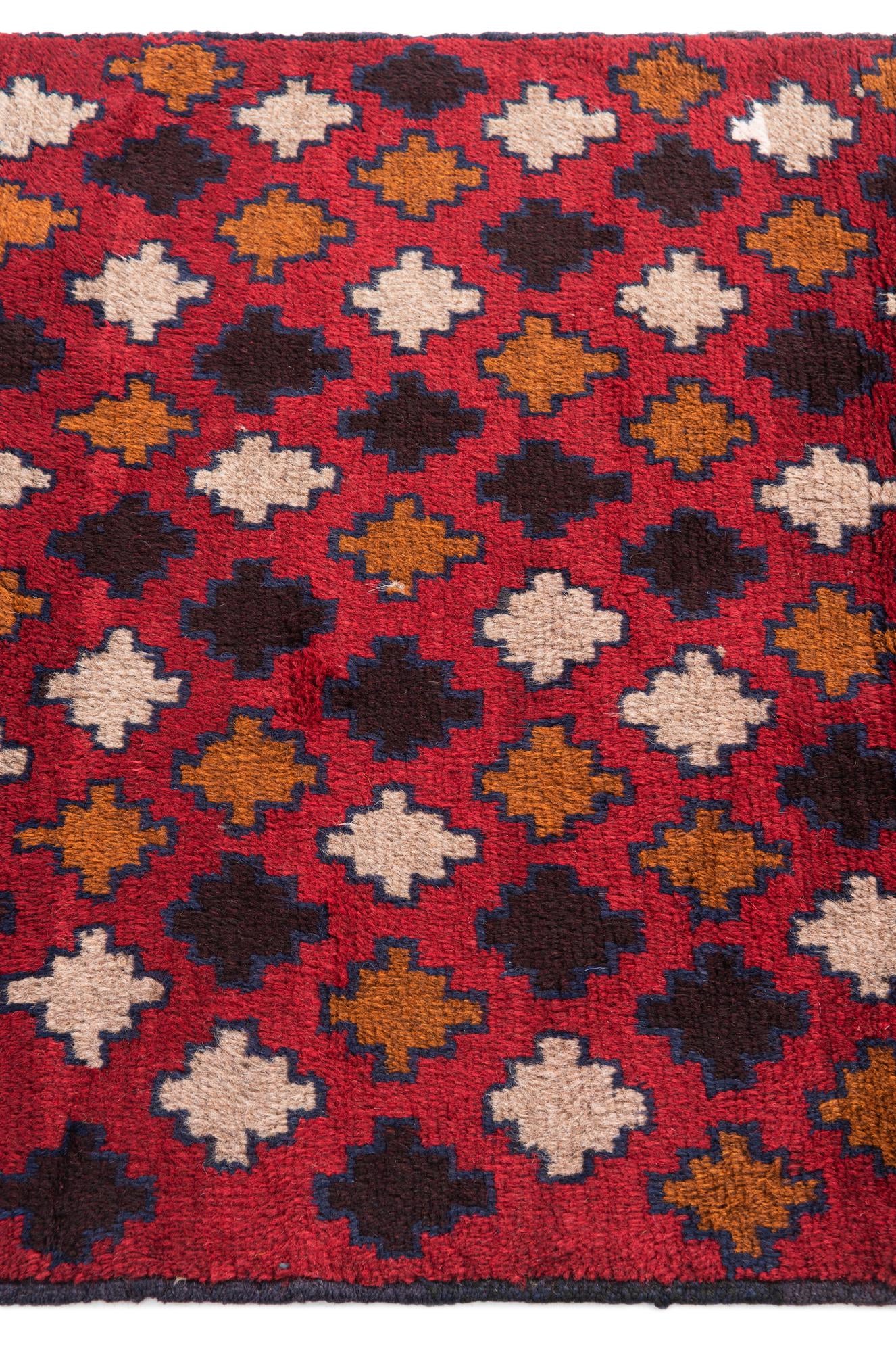 2' 9 x 4' 8 Hand Knotted Balouch Persian Wool Rug