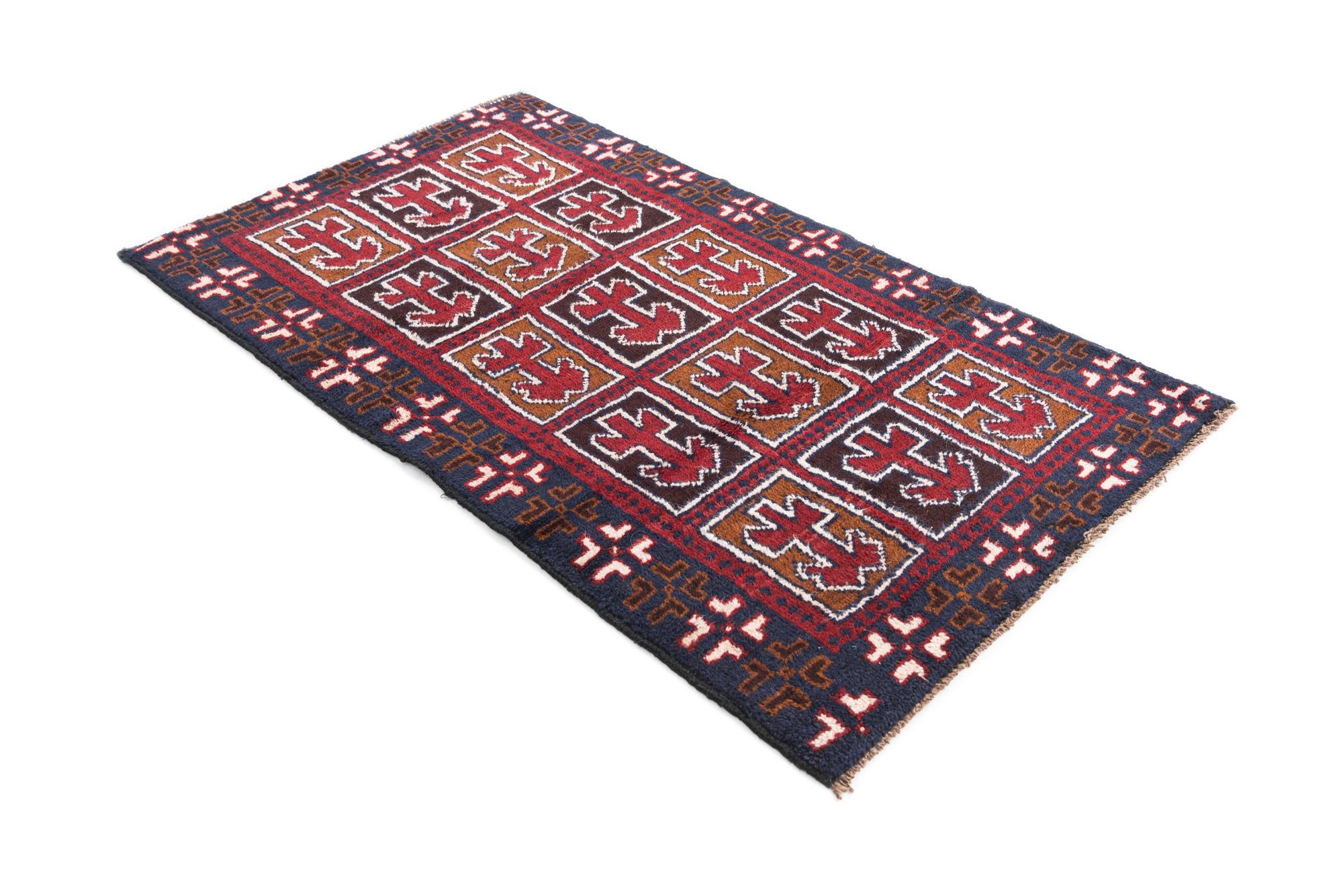 2' 10 x 4' 8 Hand Knotted Balouch Persian Wool Rug