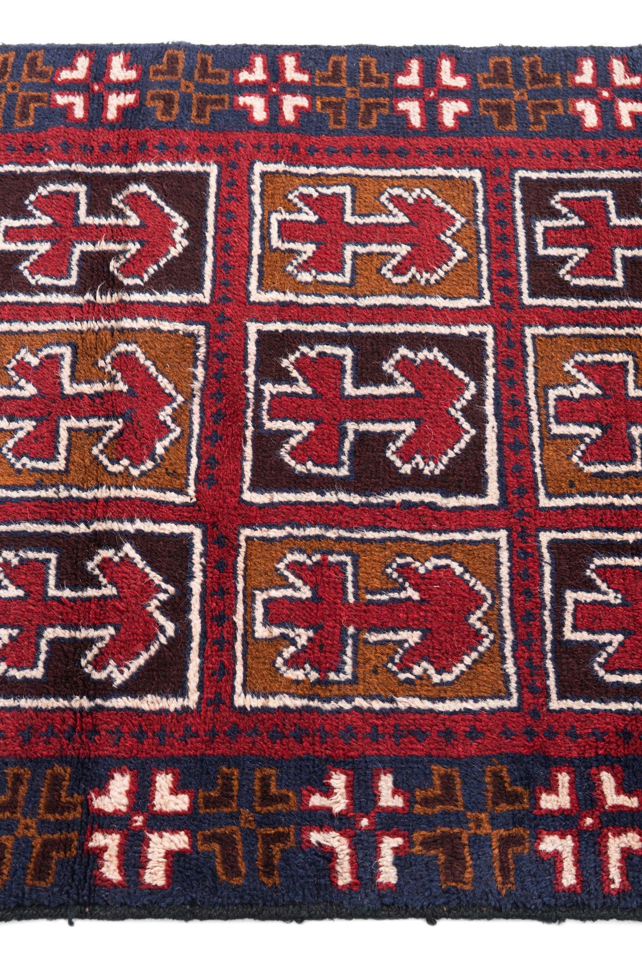 2' 10 x 4' 8 Hand Knotted Balouch Persian Wool Rug
