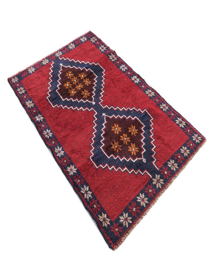 Detail image of 3' x 4' 6  Hand Knotted Balouch Persian Wool Rug