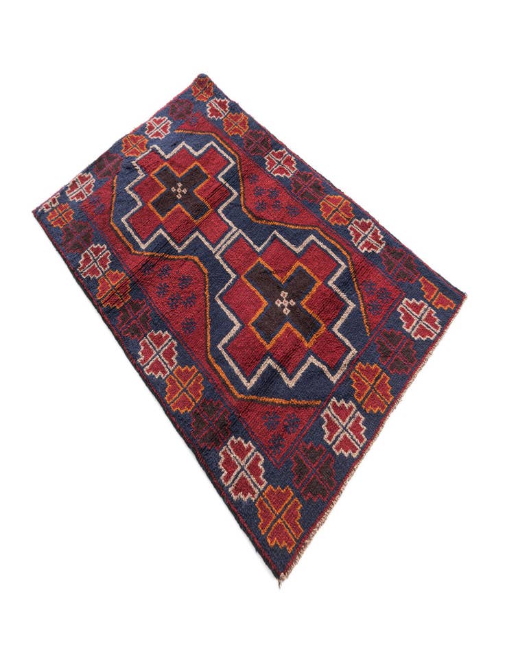 Detail image of 3' x 4' 5  Hand Knotted Balouch Persian Wool Rug