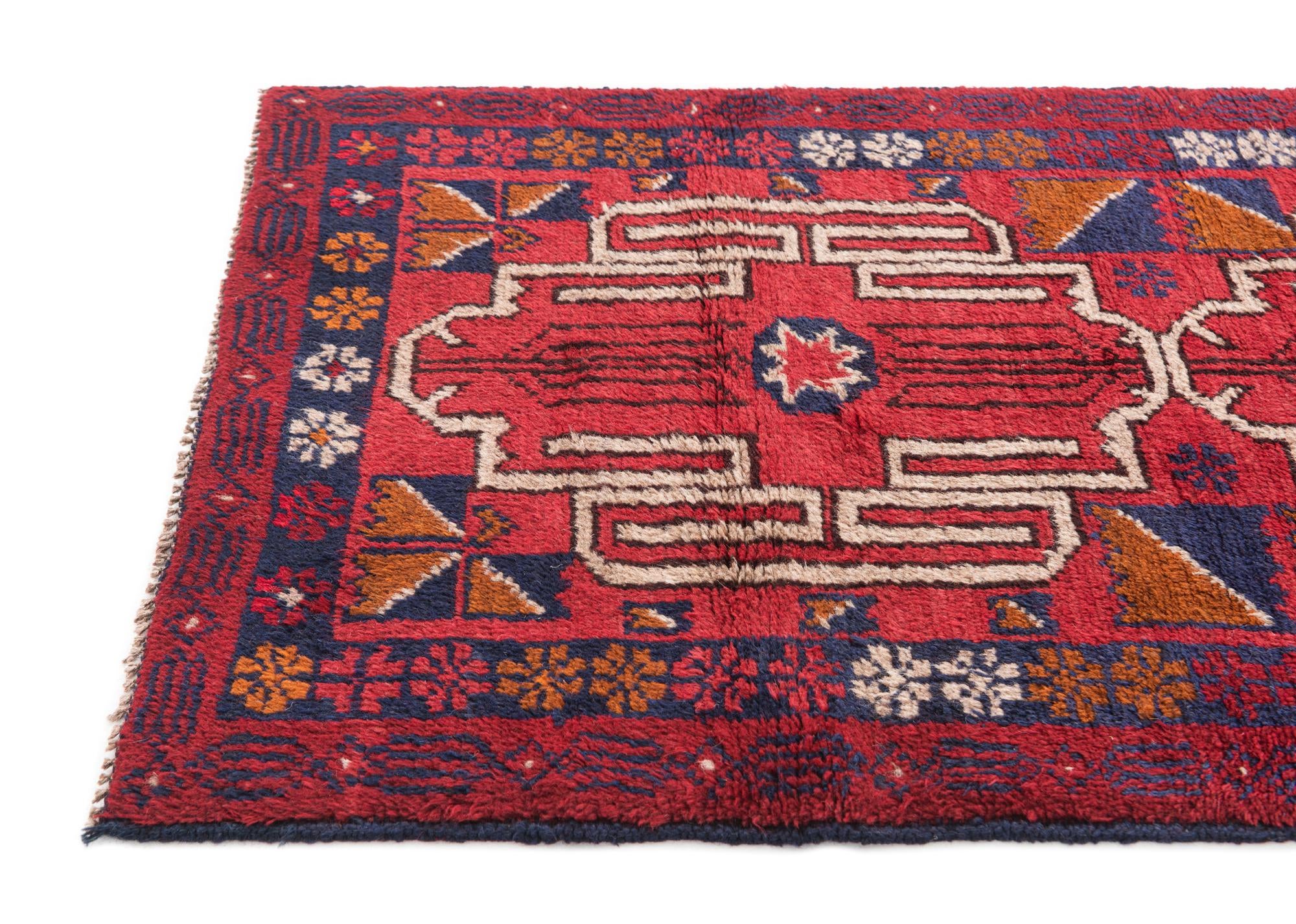 80cm x 145cm anudado a mano Balouch Alfombra Persa Lana