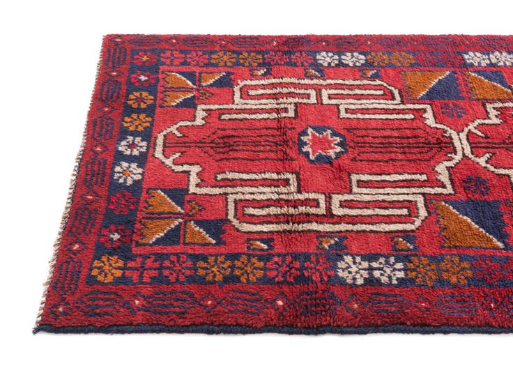 Detail image of 80cm x 145cm anudado a mano Balouch Alfombra Persa Lana