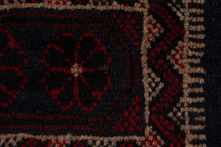 3' x 4' 9 Hand Knotted Balouch Persian Wool Rug