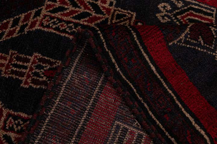 3' x 4' 9 Hand Knotted Balouch Persian Wool Rug