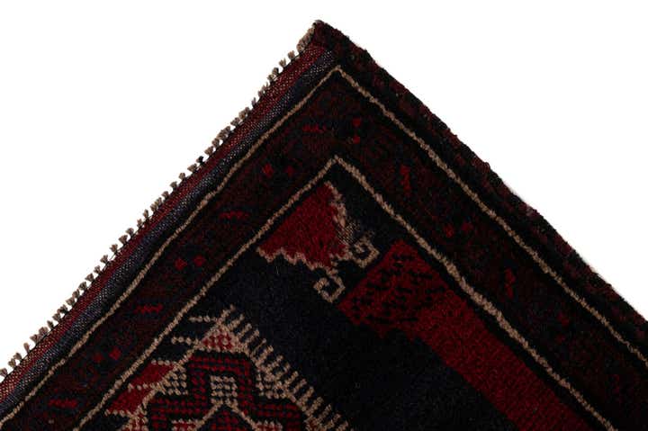 3' x 4' 9 Hand Knotted Balouch Persian Wool Rug