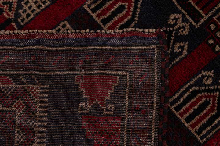 3' x 4' 9 Hand Knotted Balouch Persian Wool Rug