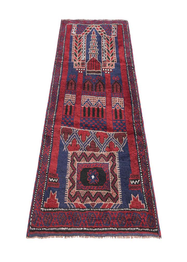 2' 9 x 4' 9 Hand Knotted Balouch Persian Wool Rug