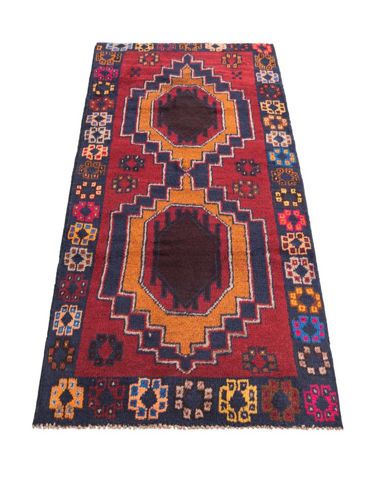 Detail image of 2' 9 x 4' 8  Hand Knotted Balouch Persian Wool Rug