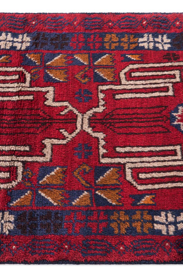 Detail image of 2' 9 x 4' 9 Hand Knotted Balouch Persian Wool Rug