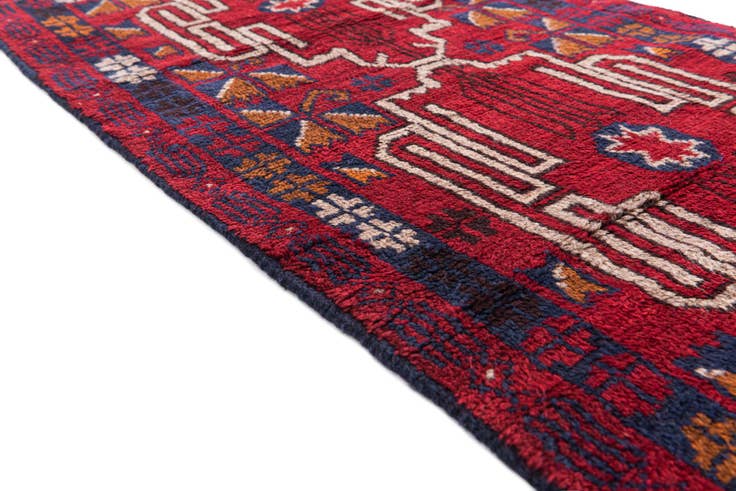 Detail image of 2' 9 x 4' 9 Hand Knotted Balouch Persian Wool Rug