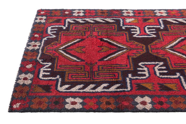 Detail image of 2' 9 x 4' 9 Hand Knotted Balouch Persian Wool Rug