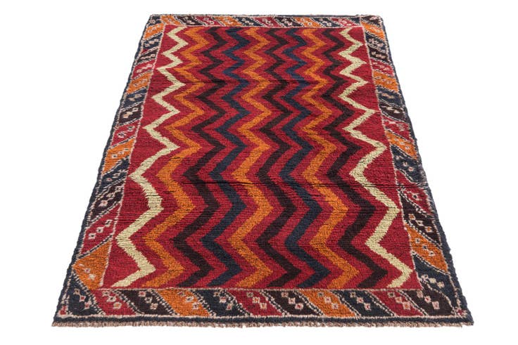 Detail image of 2' 10 x 4' 9 Hand Knotted Balouch Persian Wool Rug