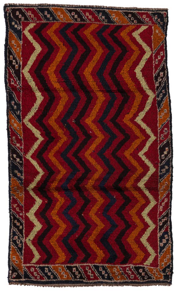 Detail image of 2' 10 x 4' 9 Hand Knotted Balouch Persian Wool Rug