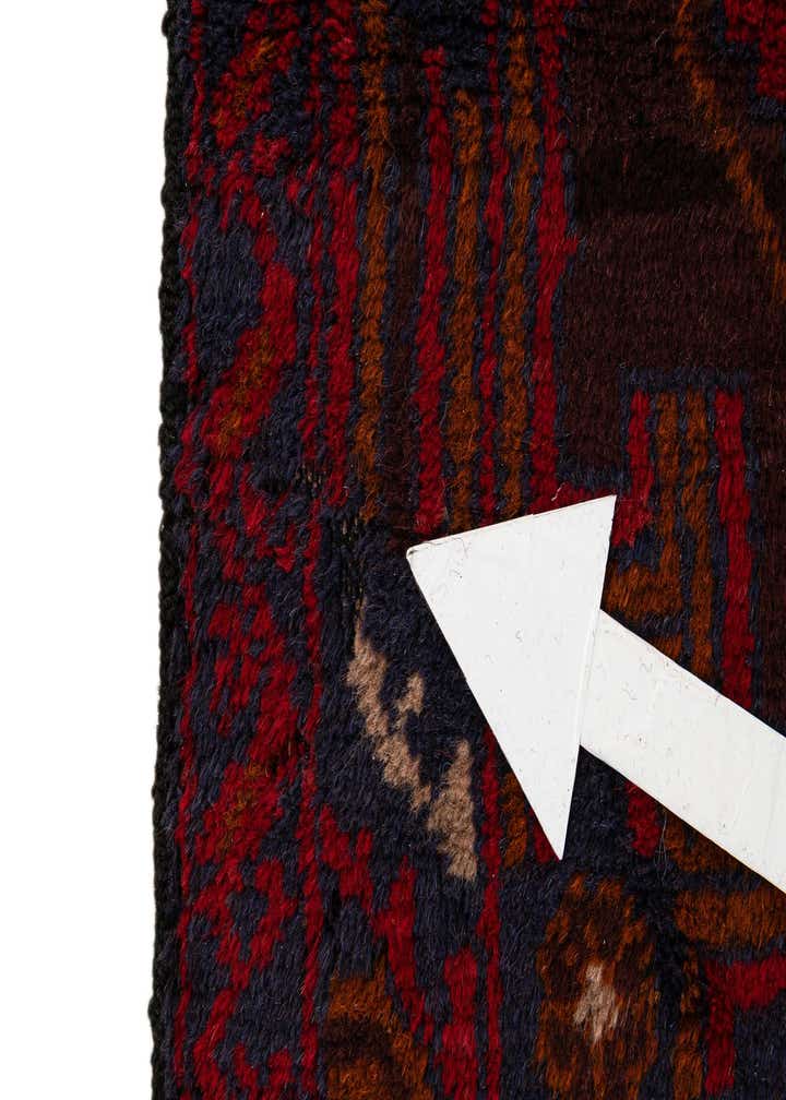 2' 8 x 4' 9 Hand Knotted Balouch Persian Wool Rug