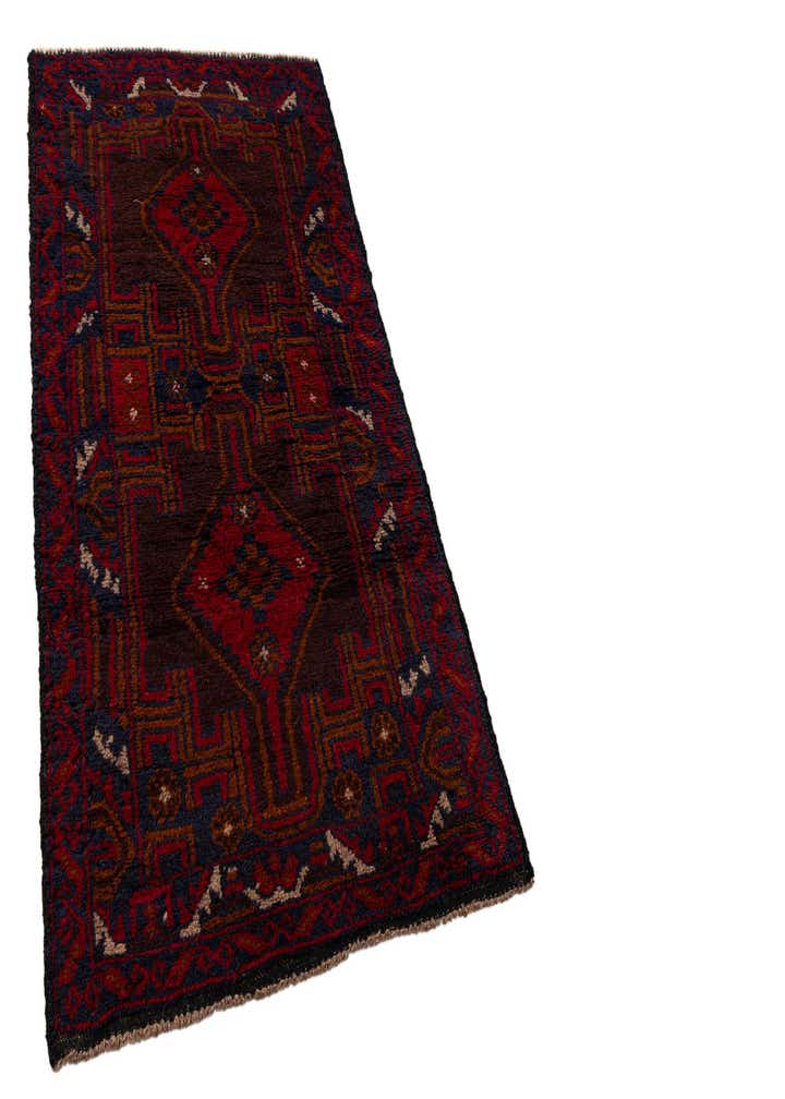 2' 8 x 4' 9 Hand Knotted Balouch Persian Wool Rug