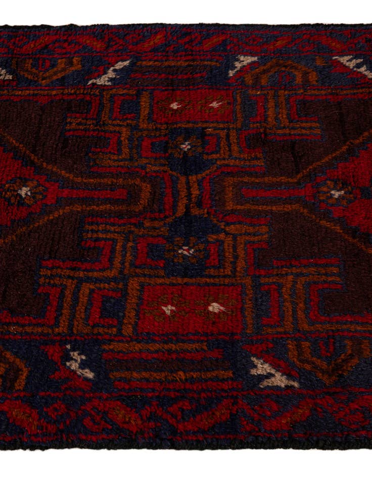 Detail image of 2' 8 x 4' 9 Hand Knotted Balouch Persian Wool Rug