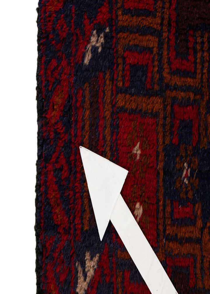2' 8 x 4' 9 Hand Knotted Balouch Persian Wool Rug