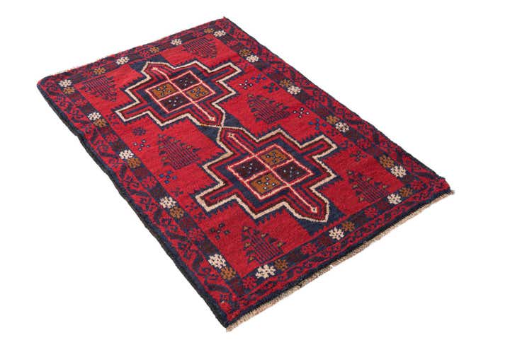2' 11 x 4' 9 Hand Knotted Balouch Persian Wool Rug
