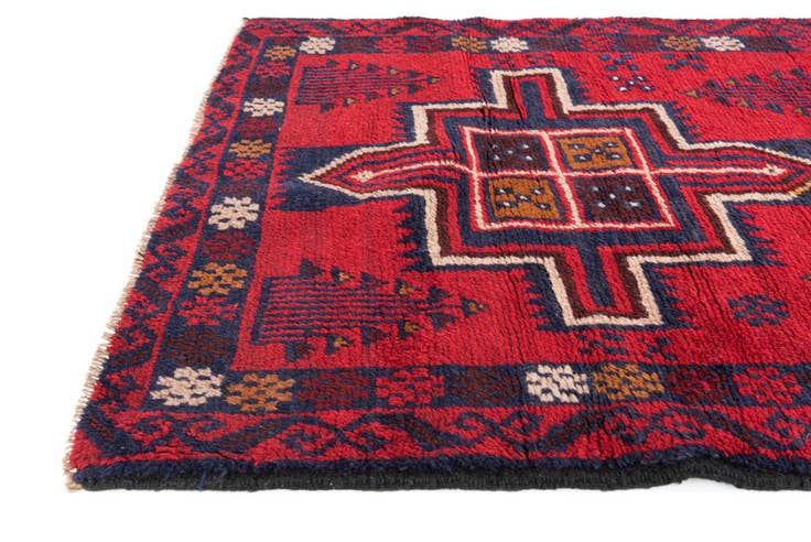 Detail image of 2' 11 x 4' 9 Hand Knotted Balouch Persian Wool Rug