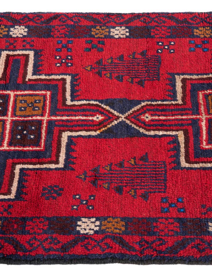 Detail image of 2' 11 x 4' 9  Hand Knotted Balouch Persian Wool Rug