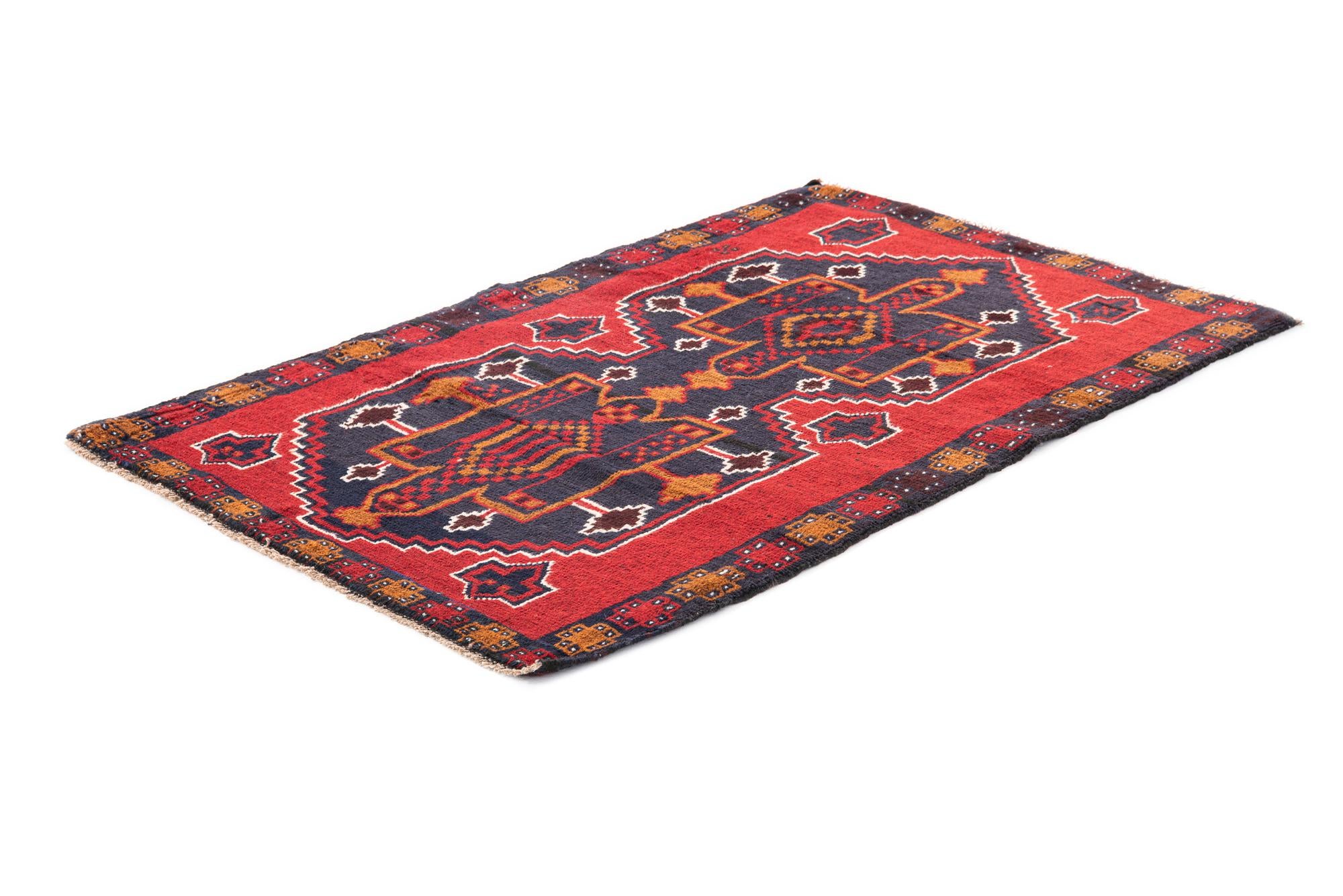 3' x 4' 9 Hand Knotted Balouch Persian Wool Rug