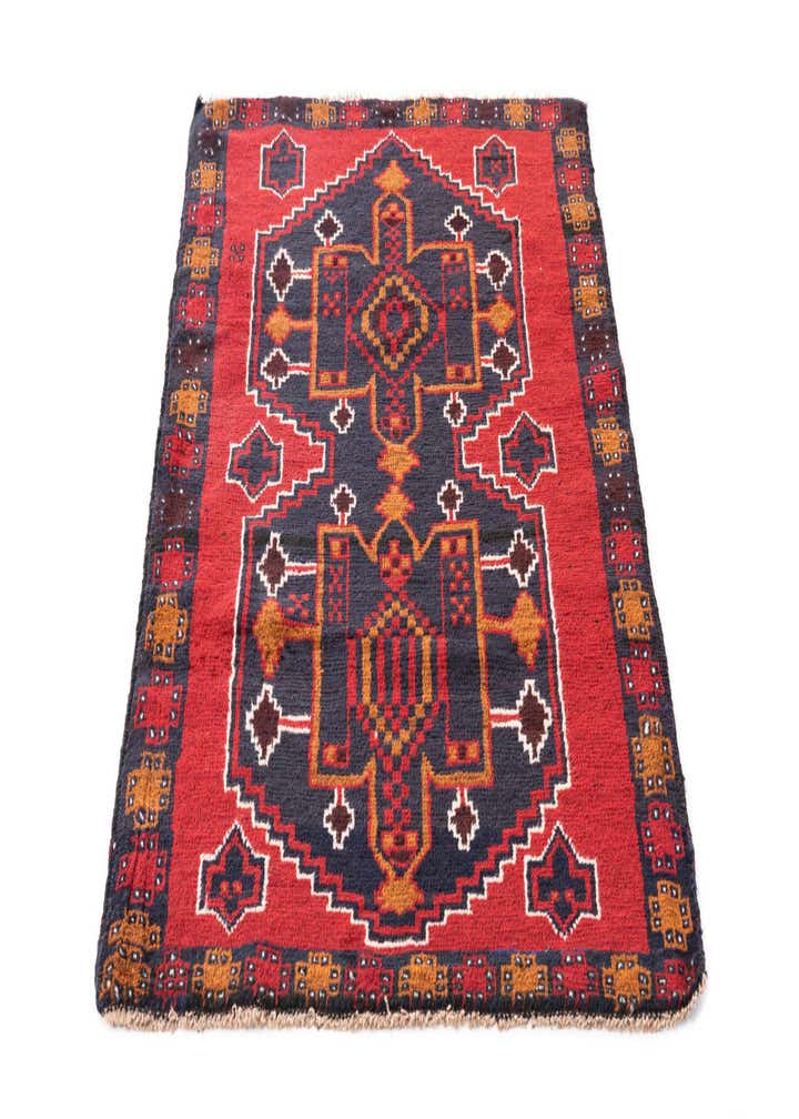 3' x 4' 9 Hand Knotted Balouch Persian Wool Rug