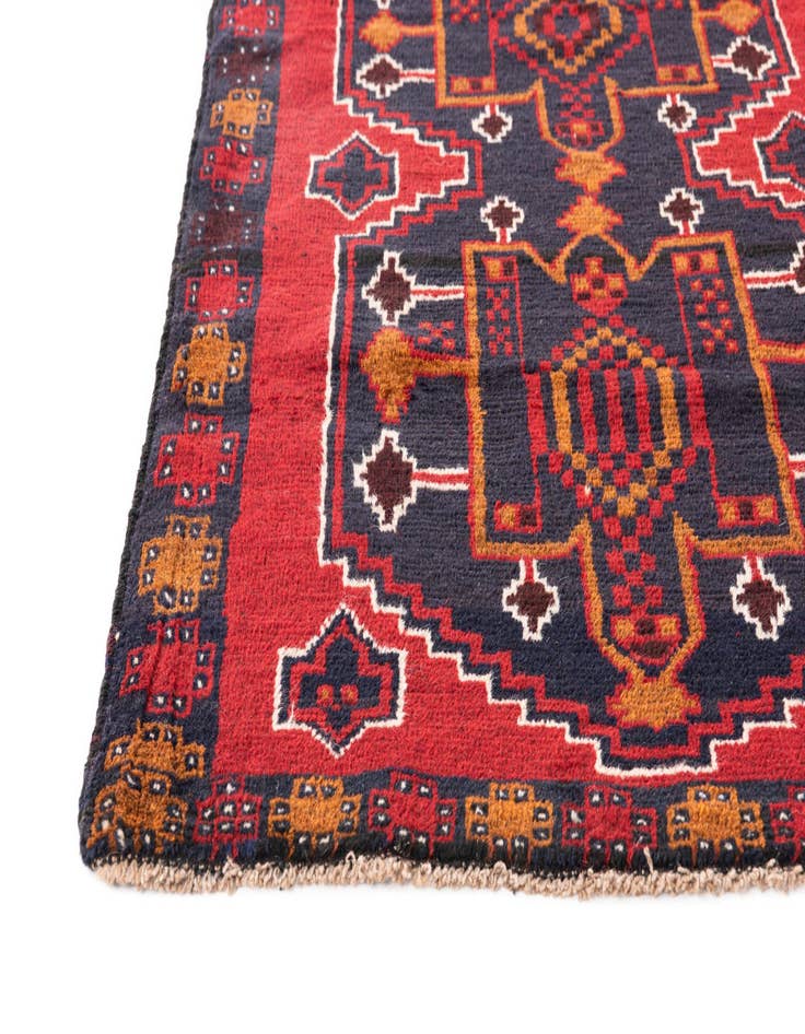 Detail image of 3' x 4' 9 Hand Knotted Balouch Persian Wool Rug