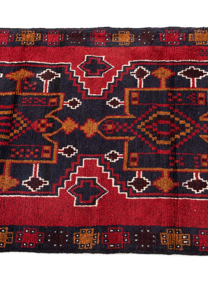 3' x 4' 9 Hand Knotted Balouch Persian Wool Rug