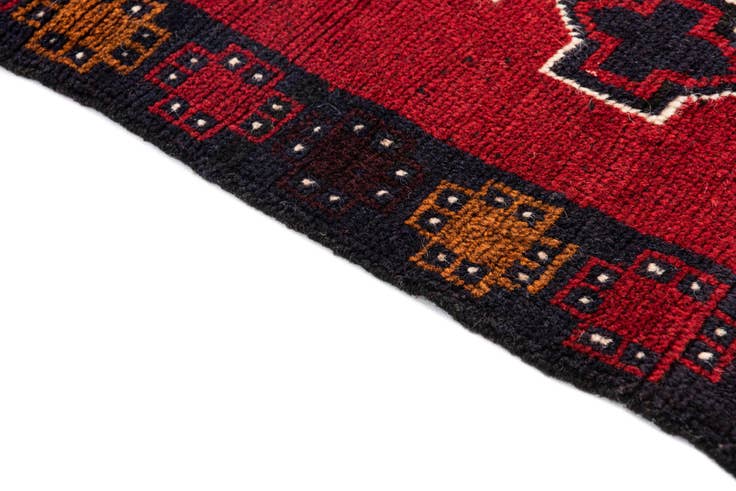 Detail image of 3' x 4' 9 Hand Knotted Balouch Persian Wool Rug