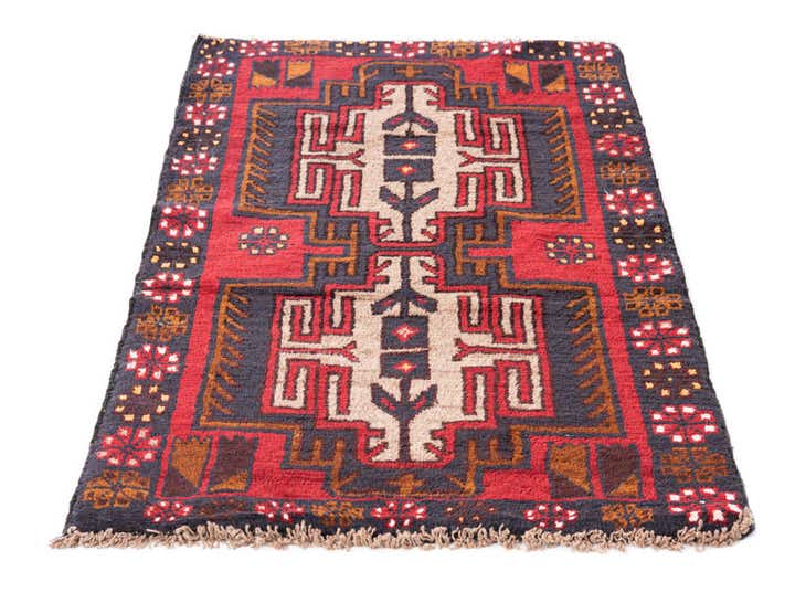 2' 10 x 4' 7 Hand Knotted Balouch Persian Wool Rug