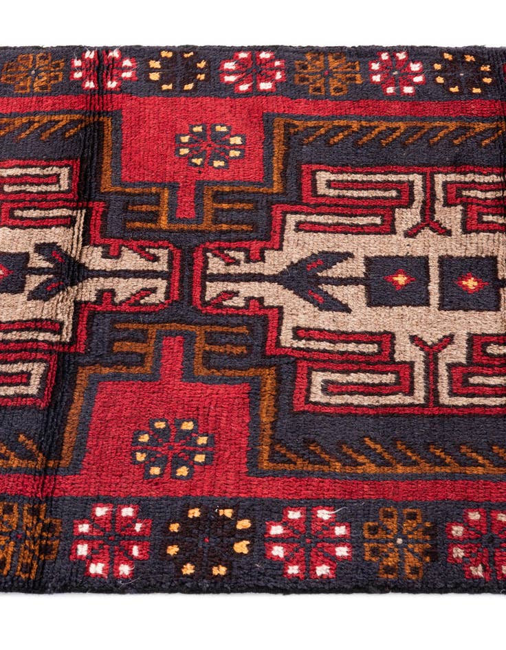 Detail image of 2' 10 x 4' 7  Hand Knotted Balouch Persian Wool Rug