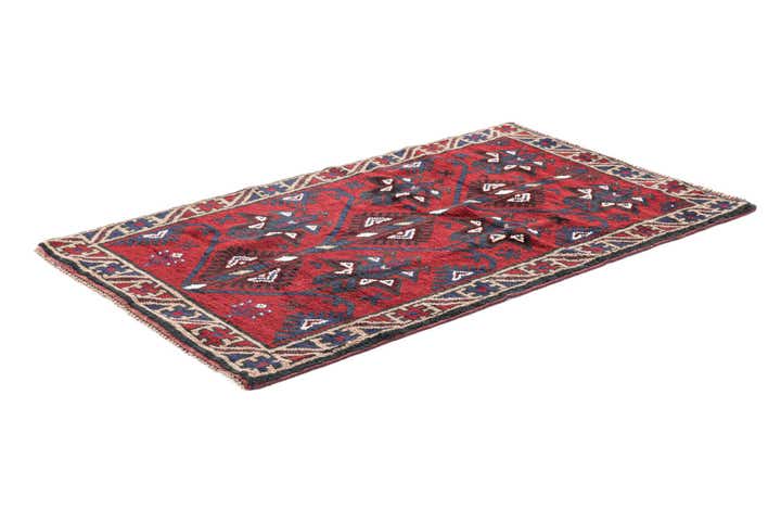 2' 9 x 4' 8 Hand Knotted Balouch Persian Wool Rug