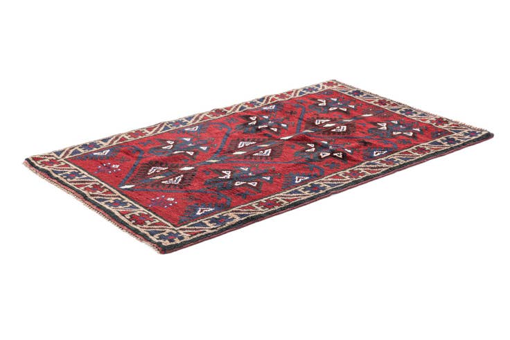 Detail image of 2' 9 x 4' 8 Hand Knotted Balouch Persian Wool Rug