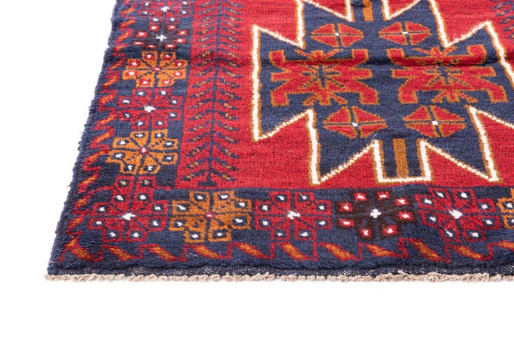Detail image of 2' 10 x 4' 10 Hand Knotted Balouch Persian Wool Rug