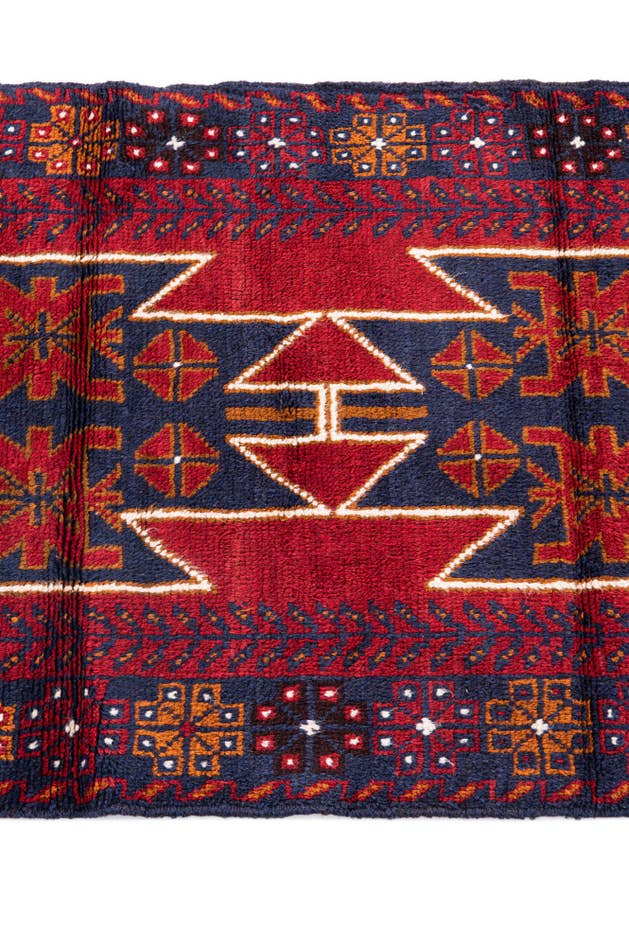 Detail image of 2' 10 x 4' 10 Hand Knotted Balouch Persian Wool Rug